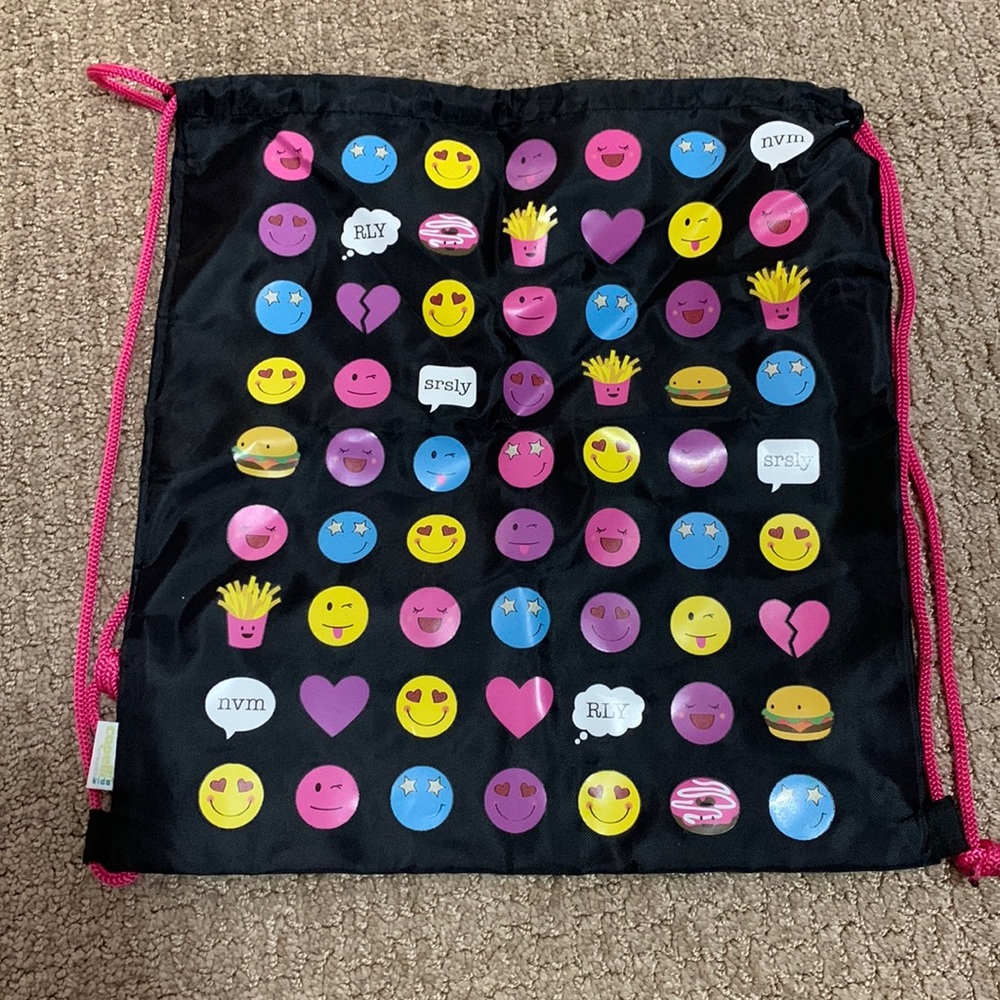 Girls Emoji Drawstring Bag